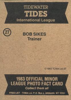 1983 TCMA Tidewater Tides #27 Bob Sikes Back