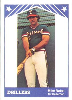 1983 TCMA Tulsa Drillers #15 Mike Rubel Front