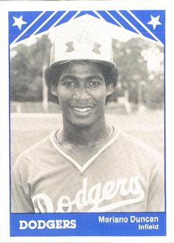 1983 TCMA Vero Beach Dodgers #16 Mariano Duncan Front