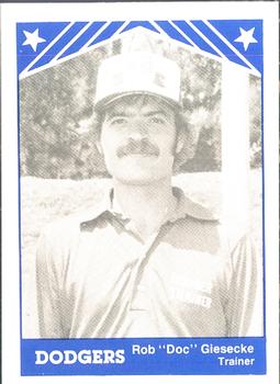 1983 TCMA Vero Beach Dodgers #27 Rob Giesecke Front