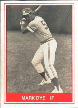1982 TCMA Idaho Falls Athletics #18 Mark Dye Front