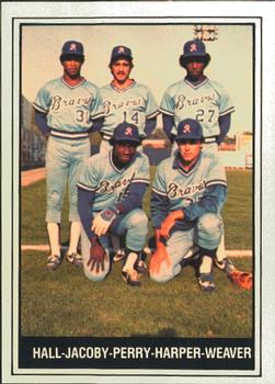 1982 TCMA Richmond Braves #31 Albert Hall / Brook Jacoby / Gerald Perry / Terry Harper / Roger Weaver Front