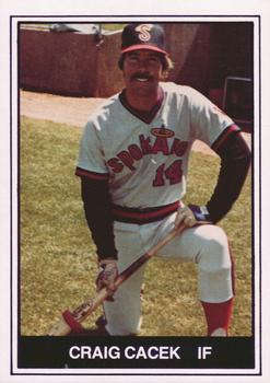 1982 TCMA Spokane Indians #14 Craig Cacek Front