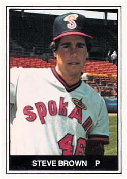 1982 TCMA Spokane Indians #1 Steve Brown Front