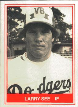 1982 TCMA Vero Beach Dodgers #20 Larry See Front