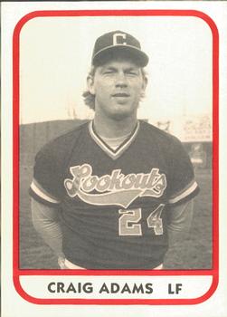 1981 TCMA Chattanooga Lookouts #20 Craig Adams Front