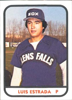 1981 TCMA Glens Falls White Sox #1 Luis Estrada Front