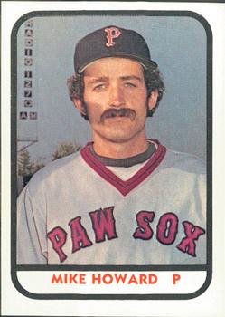 1981 TCMA Pawtucket Red Sox #2 Mike Howard Front