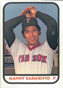 1981 TCMA Pawtucket Red Sox #10 Manny Sarmiento Front