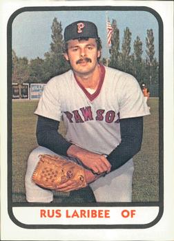 1981 TCMA Pawtucket Red Sox #20 Russ Laribee Front