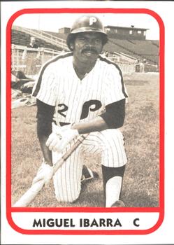 1981 TCMA Reading Phillies #12 Miguel Ibarra Front