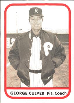 1981 TCMA Reading Phillies #24 George Culver Front