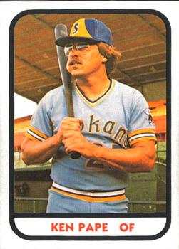 1981 TCMA Spokane Indians #21 Ken Pape Front