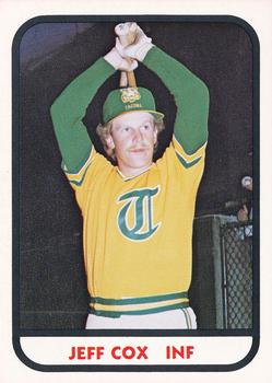 1981 TCMA Tacoma Tigers #19 Jeff Cox Front