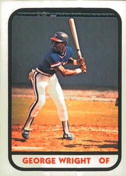 1981 TCMA Tulsa Drillers #1 George Wright Front