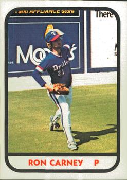 1981 TCMA Tulsa Drillers #10 Ron Carney Front