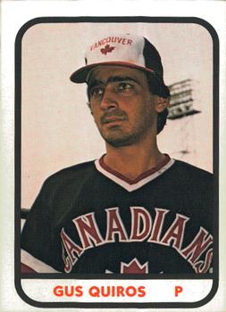 1981 TCMA Vancouver Canadians #11 Gus Quiros Front