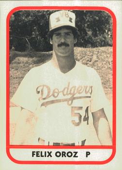 1981 TCMA Vero Beach Dodgers #13 Felix Oroz Front