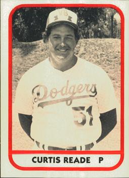 1981 TCMA Vero Beach Dodgers #16 Curtis Reade Front