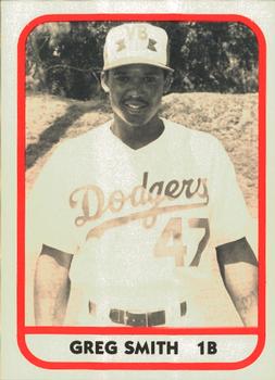 1981 TCMA Vero Beach Dodgers #18 Greg Smith  Front