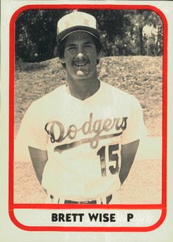 1981 TCMA Vero Beach Dodgers #24 Brett Wise Front