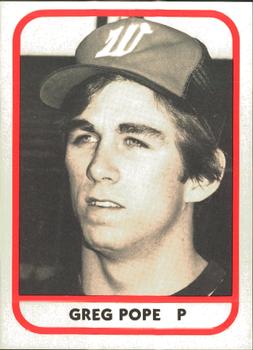1981 TCMA Waterloo Indians #13 Greg Pope Front