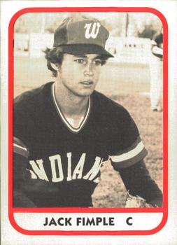 1981 TCMA Waterloo Indians #18 Jack Fimple Front