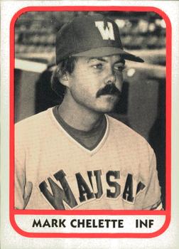 1981 TCMA Wausau Timbers #23 Mark Chelette Front