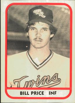 1981 TCMA Wisconsin Rapids Twins #18 Bill Price Front