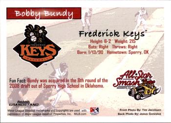 2011 Grandstand Carolina League All-Stars #NNO Bobby Bundy Back