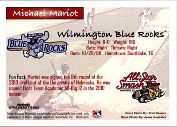 2011 Grandstand Carolina League All-Stars #NNO Michael Mariot Back