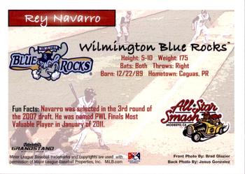 2011 Grandstand Carolina League All-Stars #NNO Rey Navarro Back