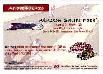 2011 Grandstand Carolina League All-Stars #NNO Andre Rienzo Back