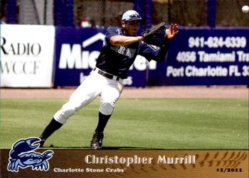 2011 Grandstand Charlotte Stone Crabs #16 Christopher Murrill Front