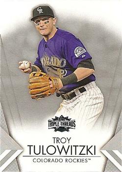 2012 Topps Triple Threads #13 Troy Tulowitzki Front