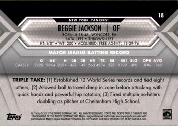 2012 Topps Triple Threads #18 Reggie Jackson Back