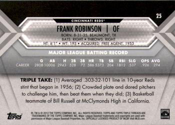 2012 Topps Triple Threads #25 Frank Robinson Back