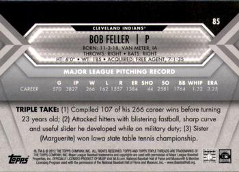 2012 Topps Triple Threads #85 Bob Feller Back