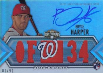 2012 Topps Triple Threads #129 Bryce Harper Front