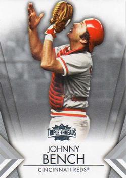 2012 Topps Triple Threads #89 Johnny Bench Front