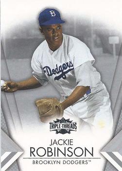 2012 Topps Triple Threads #98 Jackie Robinson Front