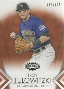 2012 Topps Triple Threads - Amber #13 Troy Tulowitzki Front