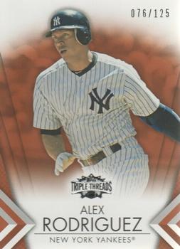 2012 Topps Triple Threads - Amber #17 Alex Rodriguez Front