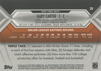 2012 Topps Triple Threads - Amber #20 Gary Carter Back