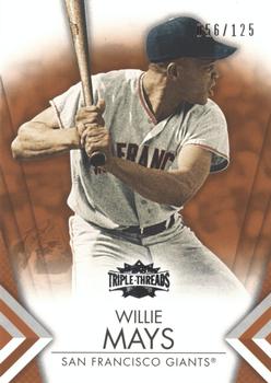 2012 Topps Triple Threads - Amber #56 Willie Mays Front