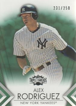 2012 Topps Triple Threads - Emerald #17 Alex Rodriguez Front