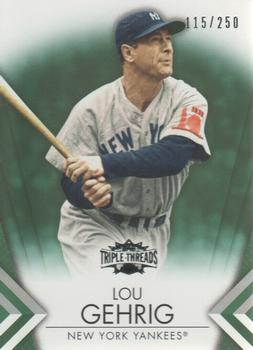 2012 Topps Triple Threads - Emerald #37 Lou Gehrig Front