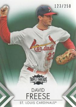 2012 Topps Triple Threads - Emerald #48 David Freese Front