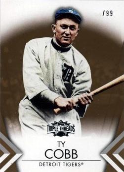 2012 Topps Triple Threads - Gold #47 Ty Cobb Front