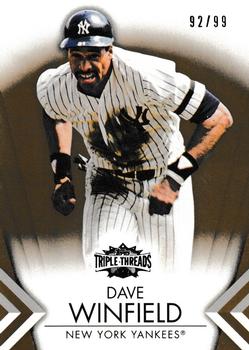 2012 Topps Triple Threads - Gold #9 Dave Winfield Front